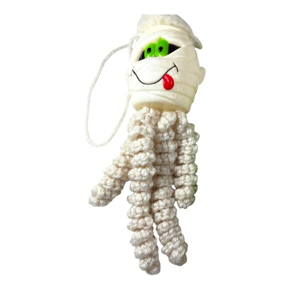 Four handmade mummy blow mold head halloween decor 8x2 DIY craft projects - Picture 2 of 5